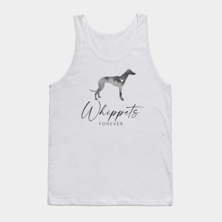 Whippet Dog Lover Gift - Ink Effect Silhouette - Whippets Forever Tank Top